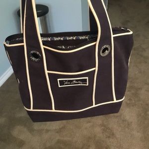 Vera Bradly Small Navy with White Accent arm bag